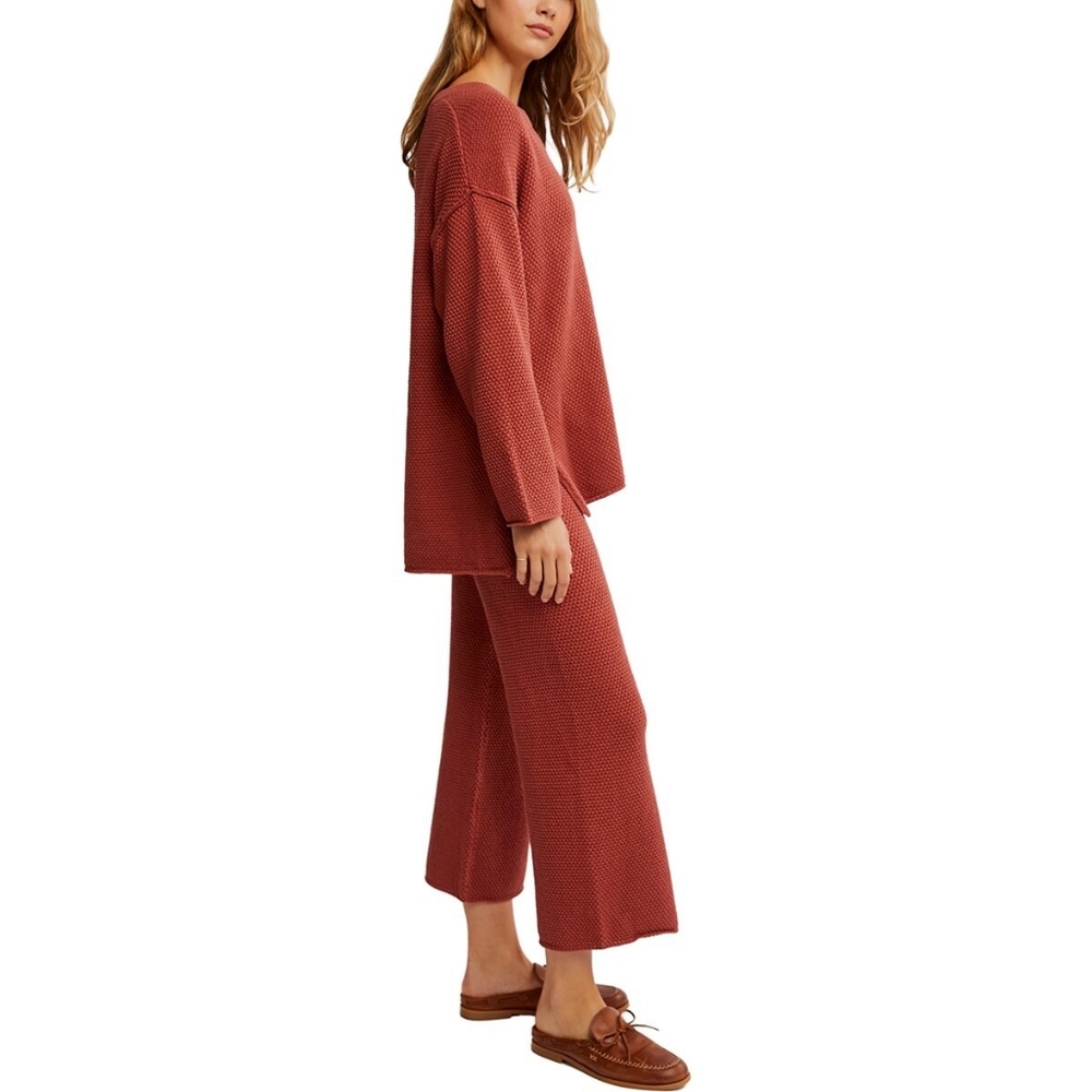 🪷NWT Free People FP Beach Free-est Hailey Sweater Set In Canyon Sunset XS🌙 - Picture 5 of 8